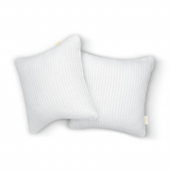 Наволочка COSAS Snow Knitted Braid 45х45 см Белый Хмельник