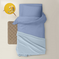 Підлітковий комплект COSAS CLOUD Ранфорс 155х215 см Блакитний Іршава