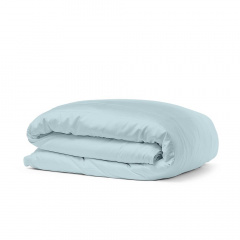 Двоспальна постіль з простирадлом на гумці Skyey CS2 COSAS Блакитний 180х220 см Ясногородка