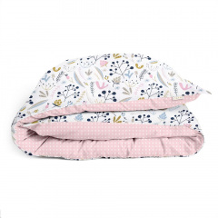 Підлітковий комплект без простирадла COSAS FLOWERS Ранфорс 155х215 см Рожевий Кривий Ріг