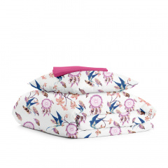 Подростковая постель с простыней на резинке DREAMCATCHER Cosas Фиолетовый 160х220 см Ясногородка