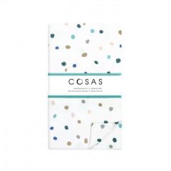 Двоспальна постіль з простирадлом на гумці Grey Geometry CS5 COSAS сірий 180х220 см Переяслав-Хмельницький