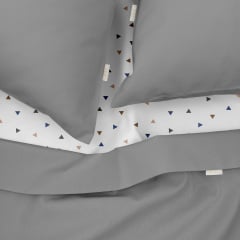 Полуторна постіль з простирадлом на гумці Shadow CS3 COSAS Графіт 160х220 см Шостка