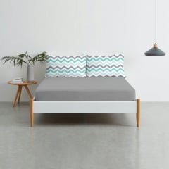 Набор наволочки и простыни 3 шт ZIGZAG MINT GREY COSAS мятный серый Балаклея