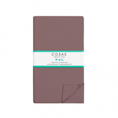 Євро постіль з простирадлом на гумці MOUSSE CS9 COSAS Шоколад 200х220 см Стрий