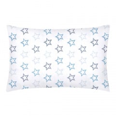 Евро постель с простыней на резинке Clear Stars COSAS Голубой 200х220 см Ясногородка