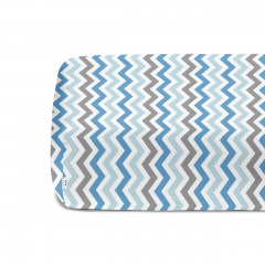 Простынь на резинке COSAS GREY ZIGZAG CS2 Ранфорс 160х200х20 см Синий Ясногородка