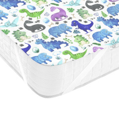 Непромокаюча пелюшка COSAS COLORFUL DINO Ранфорс 70х120 см Фіолетовий Фастів