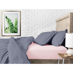 Евро постель с простыней на резинке STORMY CS9 COSAS стальной 200х220 см Вольнянск