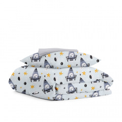 Підліткова постіль з простирадлом на гумці Space Cs1 COSAS сірий 160х220 см Новомосковськ