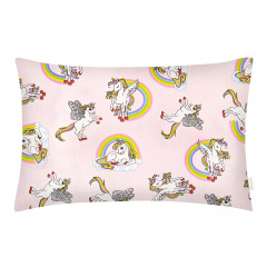 Підліткова постіль з простирадлом на гумці Rainbow Unicorn COSAS рожевий 160х220 см Шепетівка