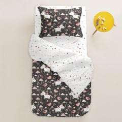 Детская наволочка COSAS UNICORN Ранфорс 40х60 см Серый Золотоноша