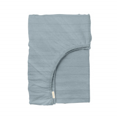 Євро постіль сатин з простирадлом на гумці CASHMERE CS1 сизий Cosas 200х220 см Бородянка
