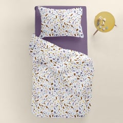 Підліткова постіль з простирадлом на гумці COLORFUL STONES CS1 COSAS Бежевий 160х220 см Гуляйполе