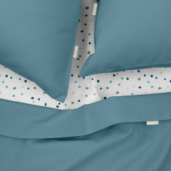 Полуторна постіль з простирадлом на гумці COSAS Azure CS2 160х220 см Різнокольоровий Кам'янець-Подільський