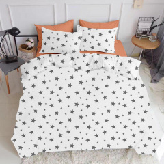 Евро постель с простыней на резинке Big Stars COSAS серый 200х220 см Кременец