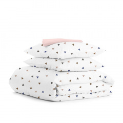 Євро постіль з простирадлом на гумці Delta CS4 COSAS Білий 200х220 см Тячів