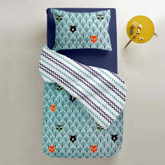 Подростковая постель с простыней на резинке WOOD BEAR COSAS бирюзовый 155х215 см Киев