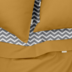 Двоспальна постільна білизна Curcuma CS4 COSAS Гірчичний 180х220 см Ірпінь