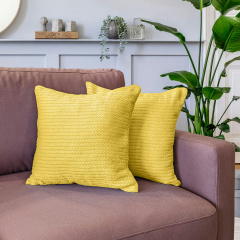 Наволочка COSAS Summer Knitted Braid 45х45 см Жовтий Гуляйполе