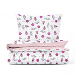Підлітковий комплект без простирадла COSAS LOLLIPOPS Ранфорс 155х215 см Рожевий Київ