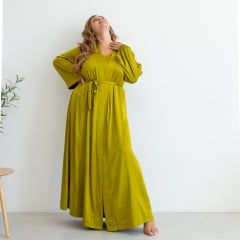 Женский халат COSAS Silky Cloud L-XL Зеленый Братское