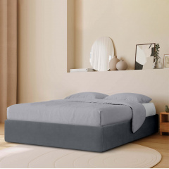 Ліжко двоспальне COSAS Papaya Lava 180x200 см Антрацит Умань