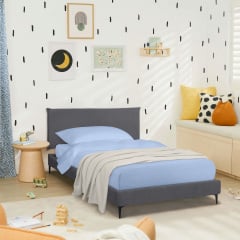 Ліжко односпальне COSAS Mandarin Smoky 90х200 см Графіт Братське