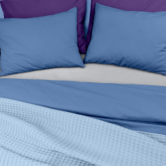 Плед-покривало вафельне COSAS 240х260 см Cloud Greek Waffle Небесний Королево