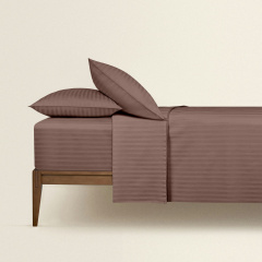 Евро постельное белье сатин LATTE Cosas Коричневый 200х220 см Южноукраинск