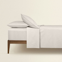 Євро постільна білизна сатин ALMOND Cosas Кремовий 200х220 см Братське