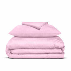 Підліткова постіль сатин з простирадлом на гумці BUBBLE Cosas рожевий 160х220 см Київ