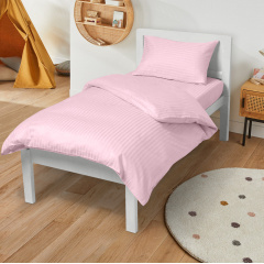 Дитяча постільна білизна сатин у ліжечко FLORAL Cosas Пудра 110х140 см Ясногородка