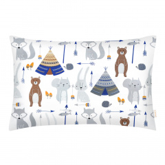 Євро наволочка COSAS BEARS WIGWAMS Ранфорс 50х70 см Сірий Дрогобич