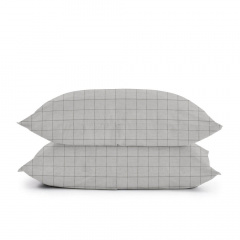 Евро постель с простыней на резинке Grey Geometry COSAS серый 200х220 см Ахтырка