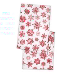 Ранер на стол COSAS SNOWFLAKES 40х150 см Красно-белый Новое