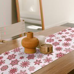 Ранер на стіл COSAS SNOWFLAKES 40х150 см Червоно-білий Бердянськ