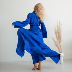 Женский халат COSAS Silky Cloud L-XL Синий Киев