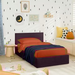 Ліжко односпальне COSAS Papaya Grape 90х200 см Фіолетовий Пологи