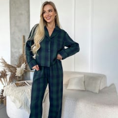 Пижама женская COSAS Scottish L-XL Сине-зеленый (188Scottish_blue_green_ML) Вышгород