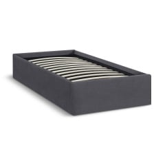 Ліжко односпальне COSAS Papaya Smoky 90х200 см Графіт Братське