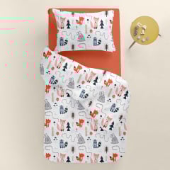 Підліткова постіль з простирадлом на гумці ANIMALS CS4 Cosas рожевий 160х220 см Київ