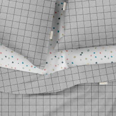 Евро постельное белье GREY GEOMETRY CS6 COSAS серый 200х220 см Токмак