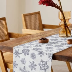 Ранер на стіл COSAS SNOWFLAKES CS1 40х150 см Сіро-білий Гуляйполе