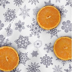 Ранер на стіл COSAS SNOWFLAKES CS1 40х150 см Сіро-білий Гуляйполе