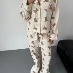 Пижама женская COSAS Bear S-M Бело-бежевый Киев