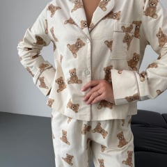 Пижама женская COSAS Bear S-M Бело-бежевый Киев