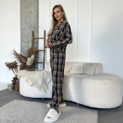 Піжама жіноча COSAS Scottish L-XL Різнокольоровий (188Scottish_blue_beige_ML) Київ