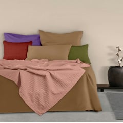 Плед-покрывало косичка COSAS 200х220 см Sakura Knitted Braid Розовый Миргород