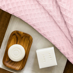 Вафельні рушники COSAS Bubble Gum Greek Waffle Рожево-молочний 2 шт Київ